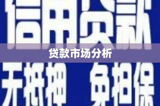 澄城贷款市场分析
