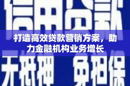 澄城打造高效贷款营销方案，助力金融机构业务增长