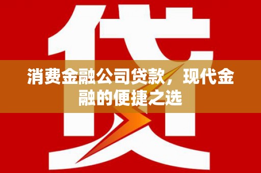 澄城消费金融公司贷款，现代金融的便捷之选