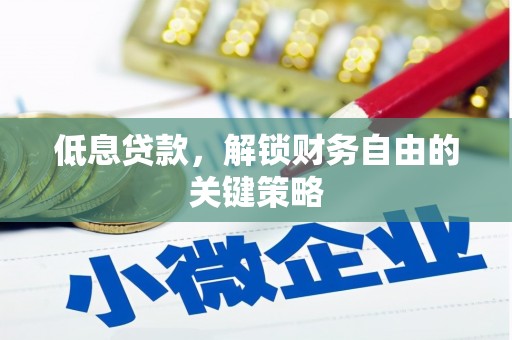 澄城低息贷款，解锁财务自由的关键策略