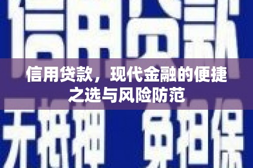 澄城信用贷款，现代金融的便捷之选与风险防范