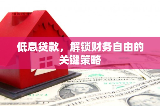 澄城低息贷款，解锁财务自由的关键策略