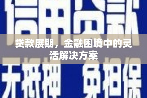 澄城贷款展期，金融困境中的灵活解决方案