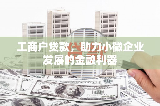 澄城工商户贷款，助力小微企业发展的金融利器