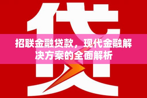 澄城招联金融贷款，现代金融解决方案的全面解析
