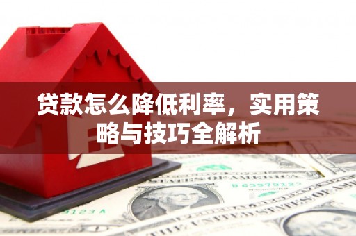 澄城贷款怎么降低利率，实用策略与技巧全解析