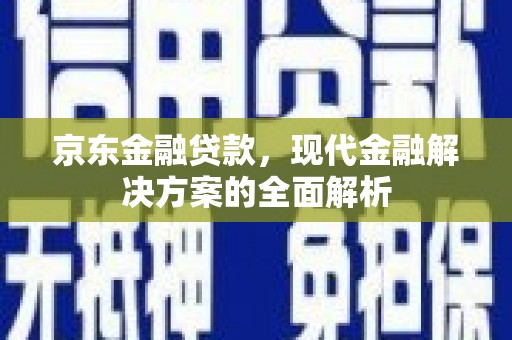 澄城京东金融贷款，现代金融解决方案的全面解析
