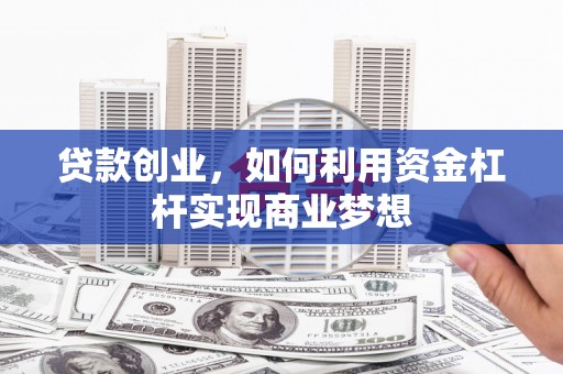 澄城贷款创业，如何利用资金杠杆实现商业梦想