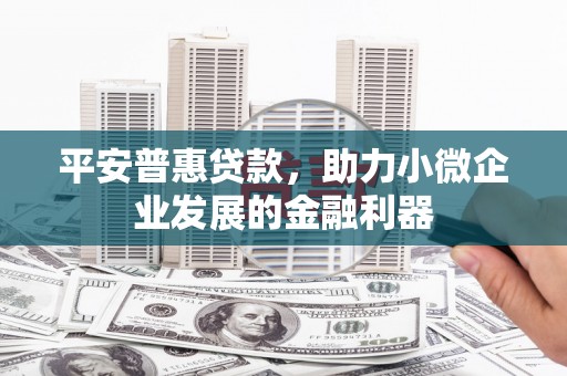 澄城平安普惠贷款，助力小微企业发展的金融利器