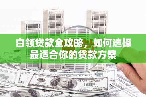 澄城白领贷款全攻略，如何选择最适合你的贷款方案