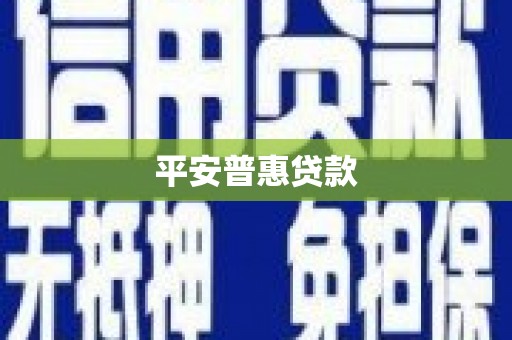澄城平安普惠贷款